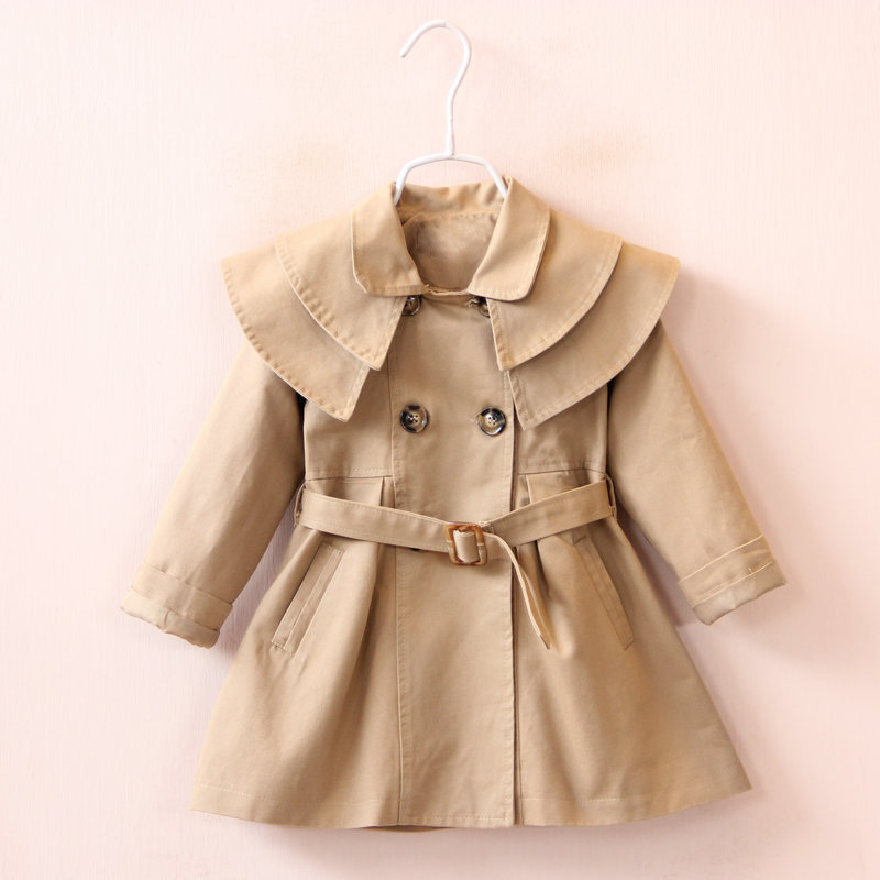 Kids Jacket Girls Trench Coat Outerwear